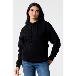 Essential Hoodie in Black on model