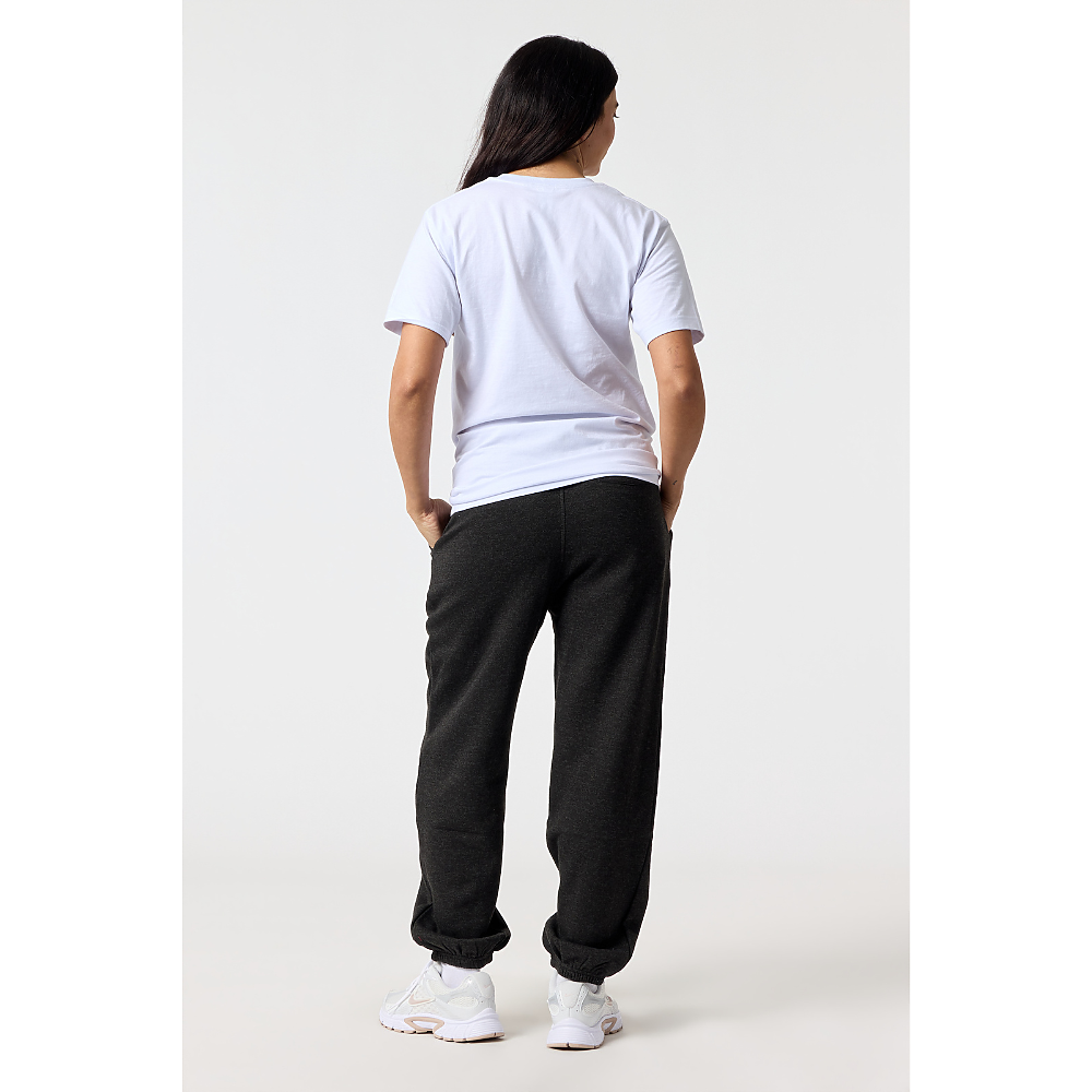 Essential Sweatpants in Charcoal Heather back view