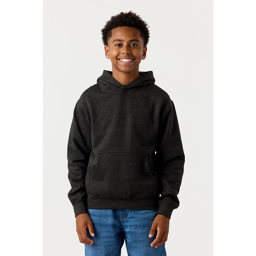 Youth Hoodie in Charcoal Heather