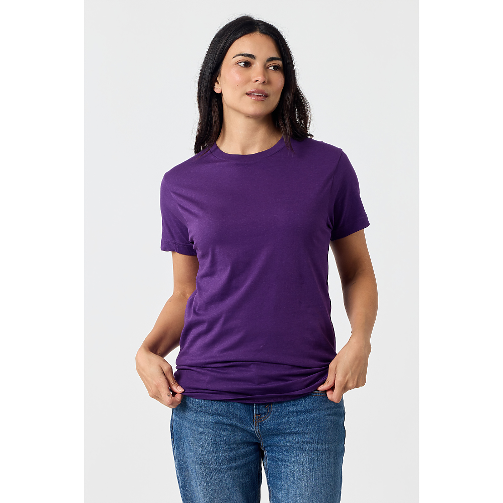 Premium Tee in Purple on model