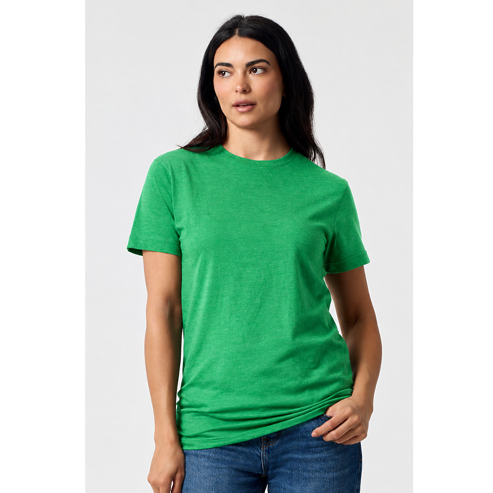 Everyday Tee in Kelly Heather on model