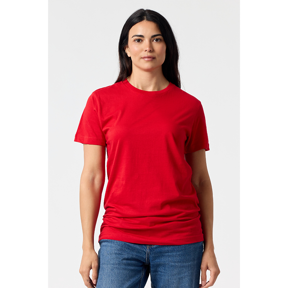 Everyday Tee in Red on model