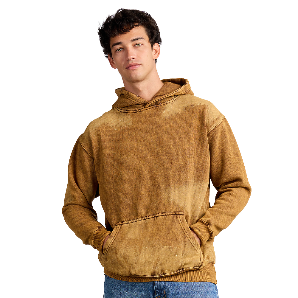 Grunge Wash Hoodie in Mocha Mist