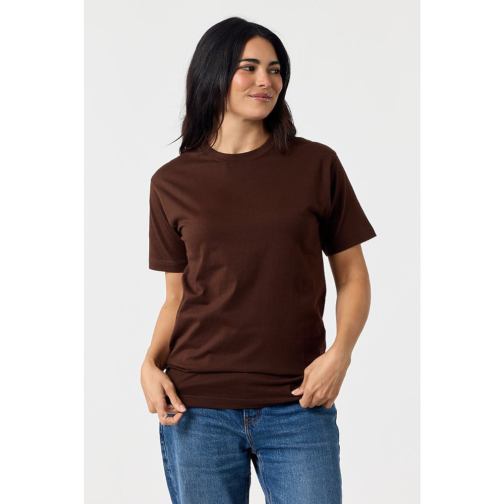 Classic Tee in Brown on model