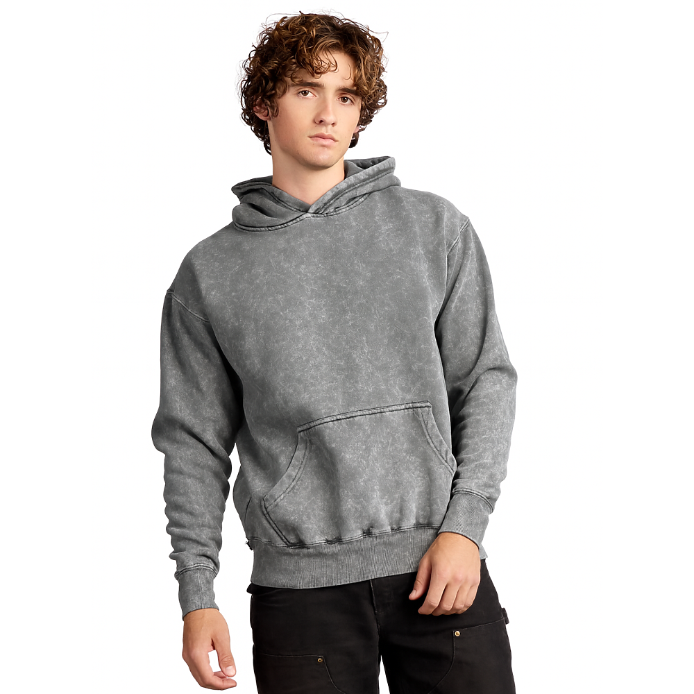 Mineral Wash Hoodie in Mineral Grey