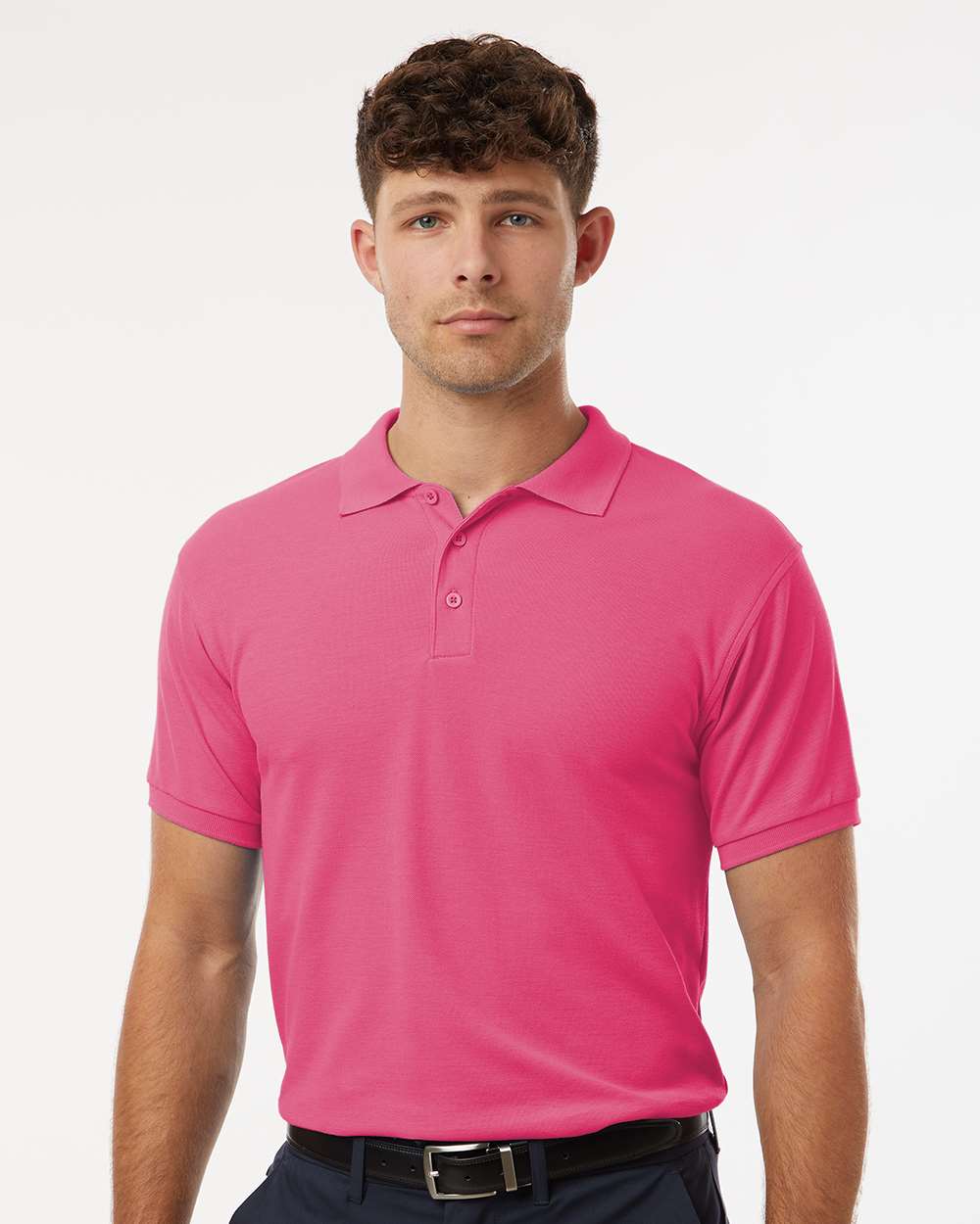 Men's Performance Polo Bright Pink